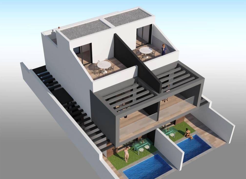 For sale - Semi Detached / Linked Villa - San Javier & San Pedro Del Pinatar - Santiago De La Ribera