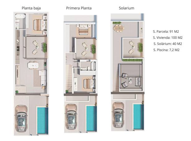 For sale - Semi Detached / Linked Villa - San Javier & San Pedro Del Pinatar - San Pedro Del Pinatar & Lo Pagan