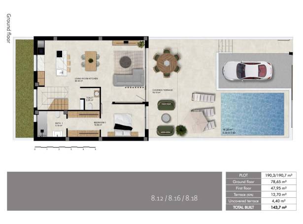 For sale - Semi Detached / Linked Villa - Guardamar & Vega Baja - Dolores