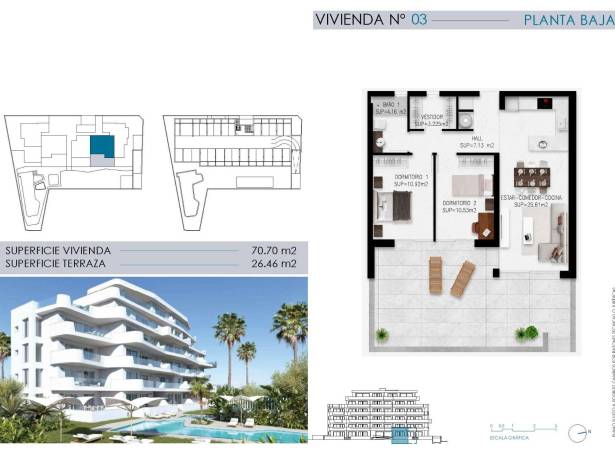 For sale - Apartment - Pilar De La Horadada - Mil Palmeras