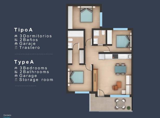 For sale - Top Floor Bungalow - San Pedro del Pinatar - Los Pinos