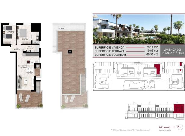 For sale - Top Floor Bungalow - Guardamar & Vega Baja - Quesada & Dona Pepa