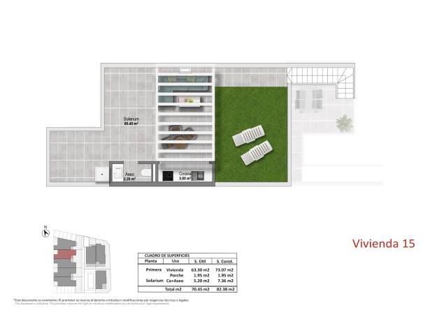 For sale - Top Floor Bungalow - Pilar De La Horadada - Pilar De La Horadada 
