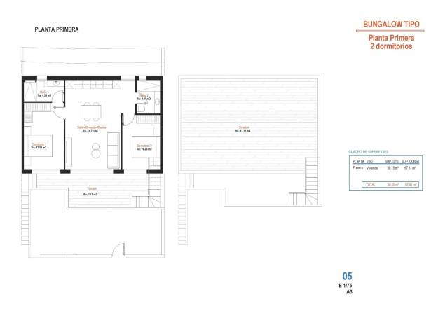 For sale - Top Floor Bungalow - Mazarron - Condado De Alhama Golf Resort