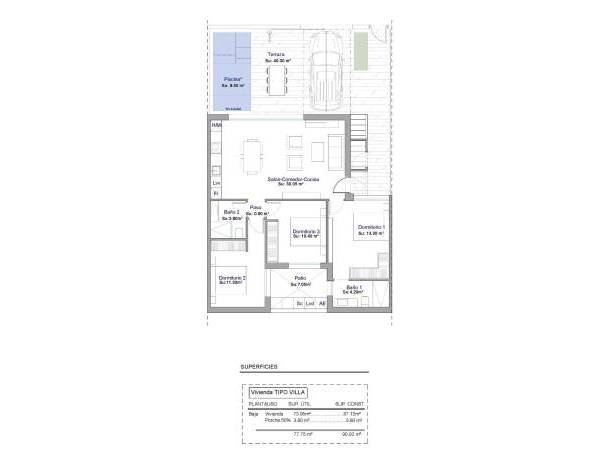 For sale - Semi Detached / Linked Villa - Mazarron - Condado De Alhama Golf Resort