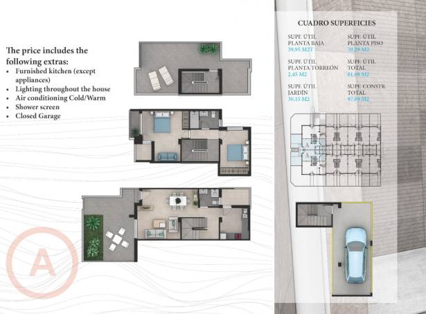 For sale - Semi Detached / Linked Villa - Cartagena - La Manga Strip 