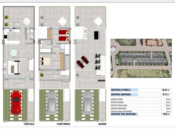 For sale - Semi Detached / Linked Villa - Guardamar & Vega Baja - Cox